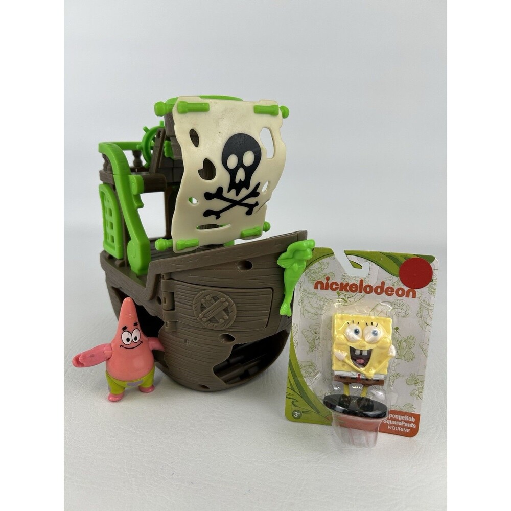 Fisher Price Imaginext Spongebob Flying Dutchman Pirate Ghost Ship Boat Figures